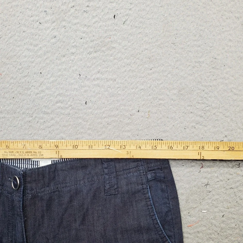 LOFT Jeans Womens 6 Blue Denim Stretch Flat Front Boho Faded Streetwear Wide Leg